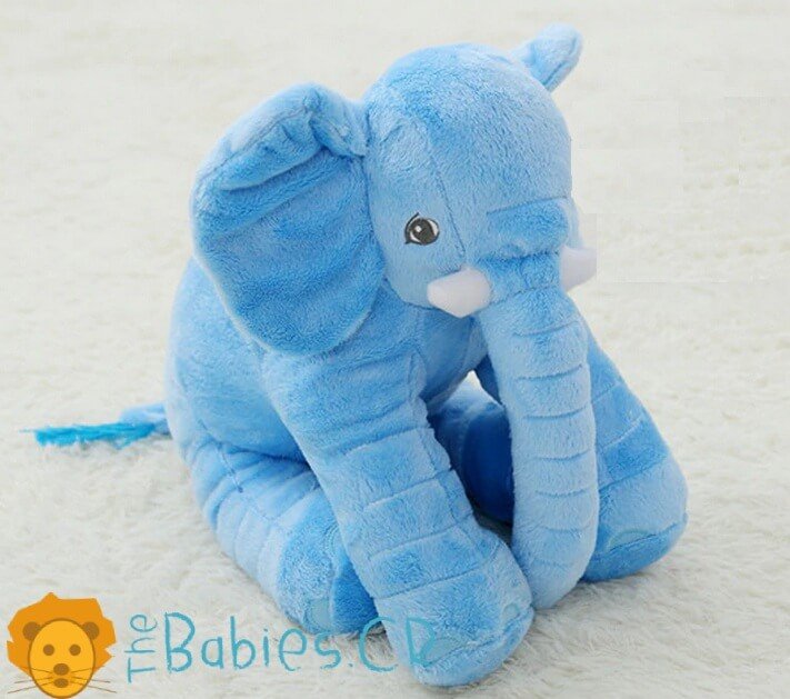 Almohada de Elefante Celeste Personalizada para Bebé - Imagen 3