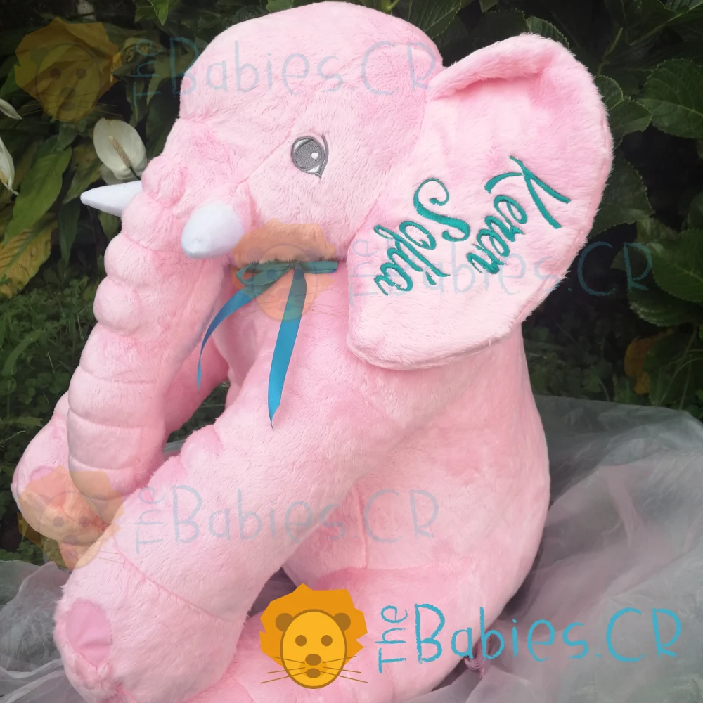 Almohada de Elefante Rosado Personalizada para Bebé - Imagen 2