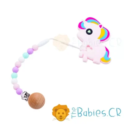 Mordedor y Sujeta Chupetas unicornio