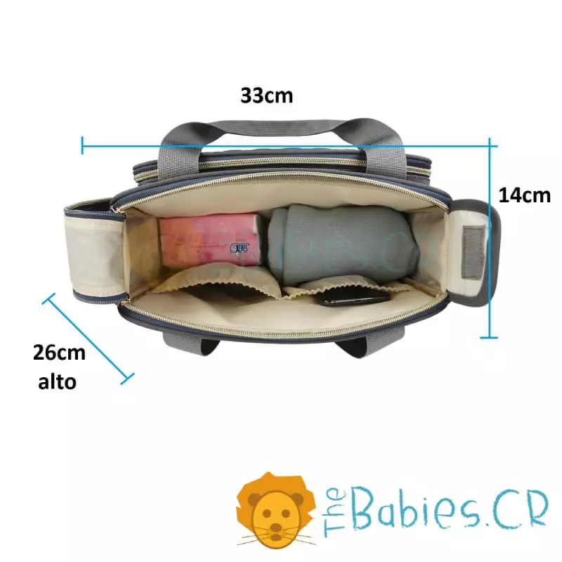 Pañalera tipo bolso compacto LEQUEEN - Imagen 7