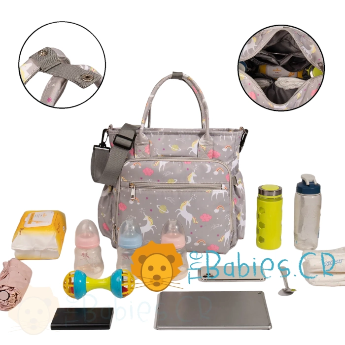 Pañalera tipo bolso ajustable LEQUEEN - Imagen 6