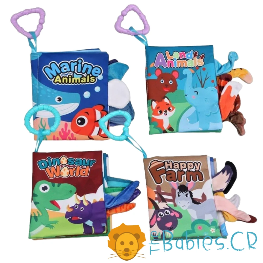 Set de 4 libros con mordedor y texturas