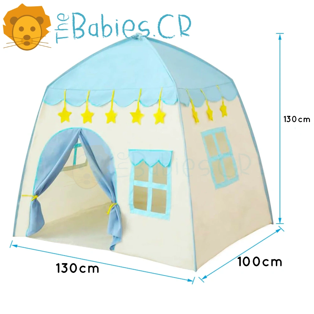 Tienda tipo casita juguete azul - Imagen 2