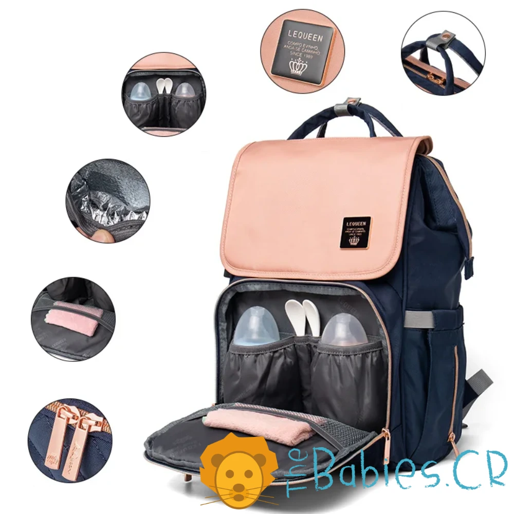 Pañalera tipo mochila LEQUEEN - Imagen 2