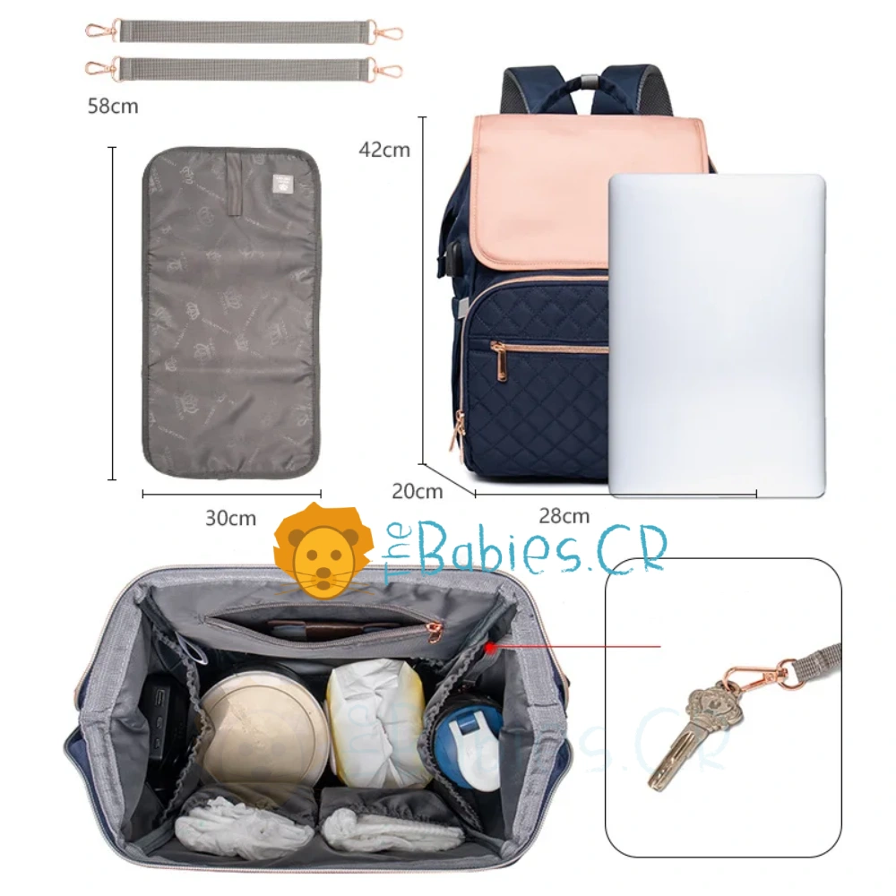 Pañalera tipo mochila LEQUEEN - Imagen 6