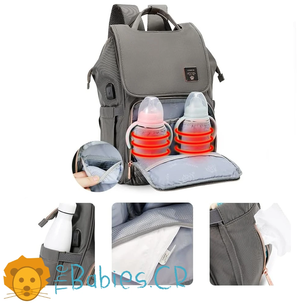 Pañalera tipo mochila LEQUEEN - Imagen 4