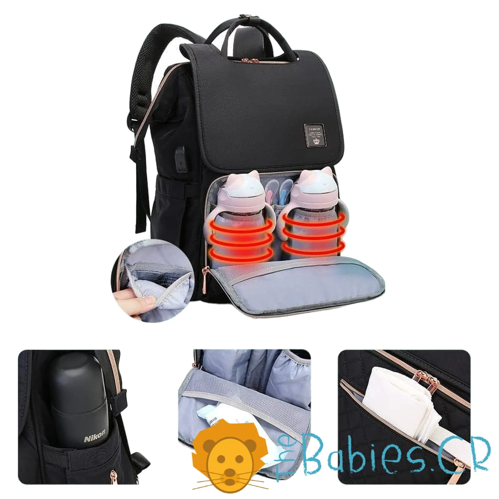 Pañalera tipo mochila LEQUEEN - Imagen 3