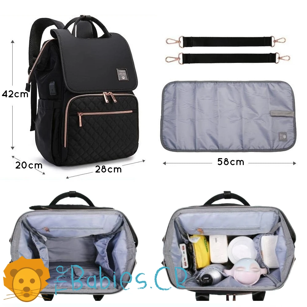 Pañalera tipo mochila LEQUEEN - Imagen 4