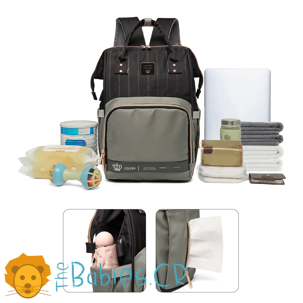 Pañalera tipo mochila LEQUEEN - Imagen 4
