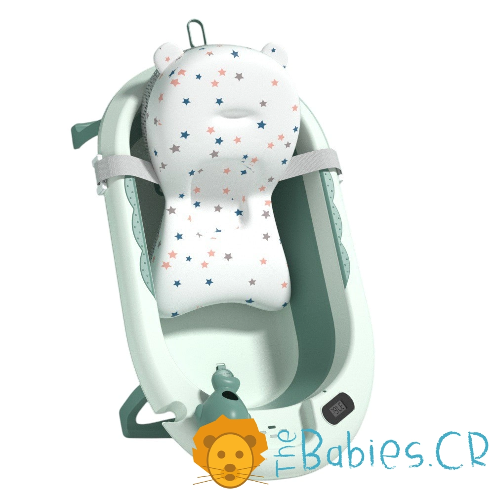 Combo Bañera / Tina verde plegable + Paño / Toalla - Imagen 3