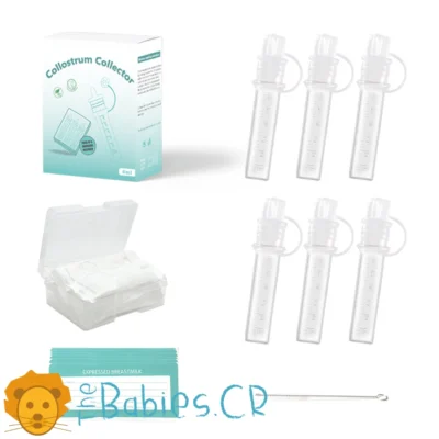Estuche con 6 recolectores de calostro reutilizables de 6ml con tapa