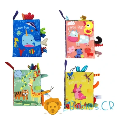 Set de 4 Libros de contrastes para Estimulación Visual a todo color