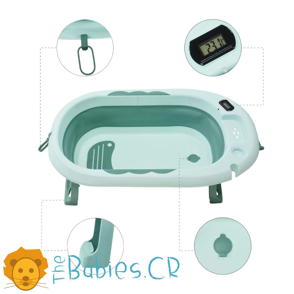 Combo Bañera / Tina verde plegable + Paño / Toalla - Imagen 5