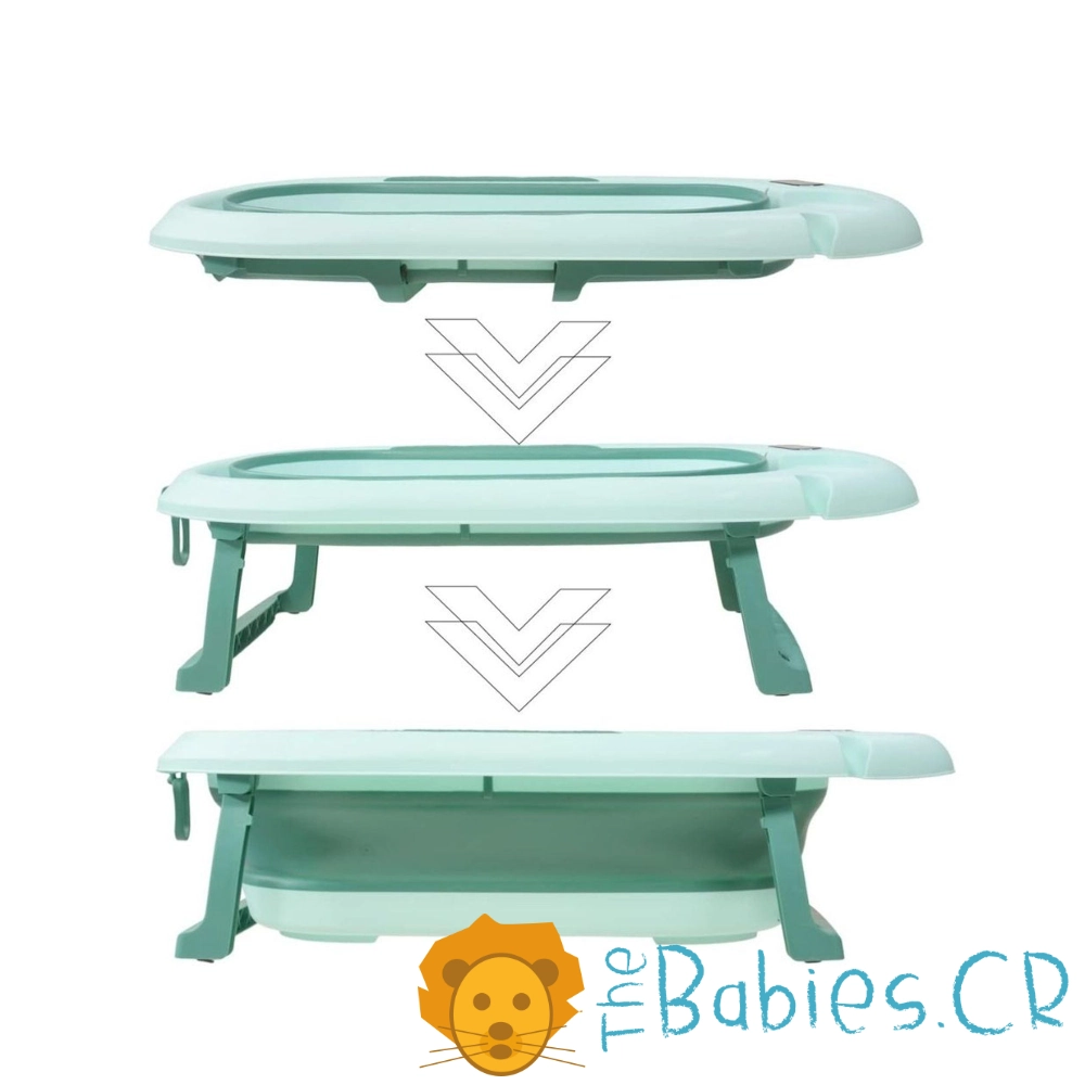 Combo Bañera / Tina verde plegable + Paño / Toalla - Imagen 6