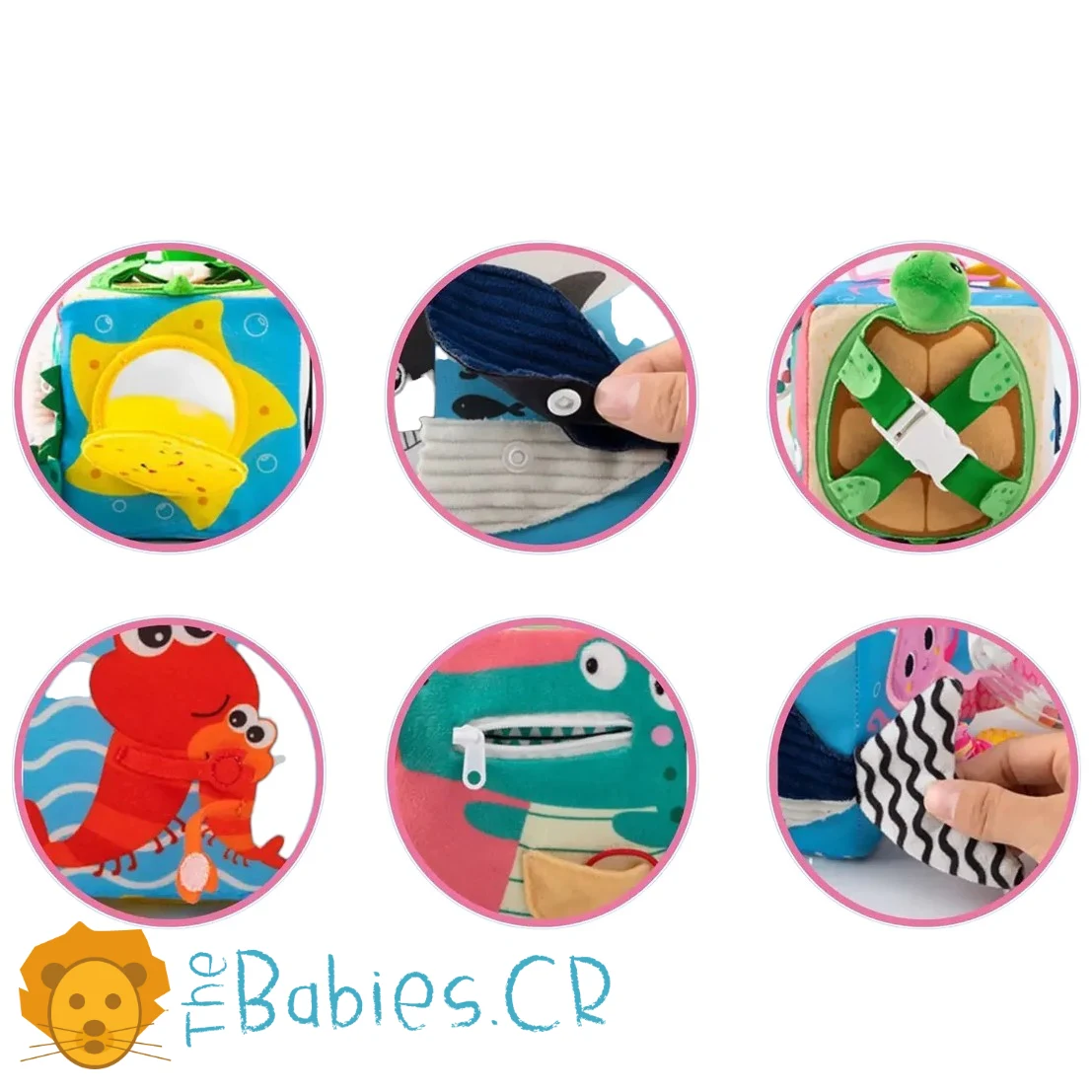 Cubo Sensorial para Bebés en Costa Rica | Juguete Didáctico Suave 3+ Meses - Imagen 2