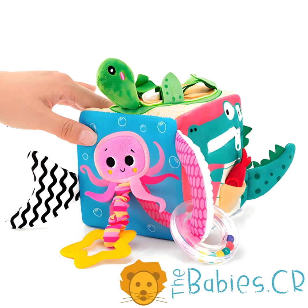 Cubo Sensorial para Bebés en Costa Rica | Juguete Didáctico Suave 3+ Meses - Imagen 3