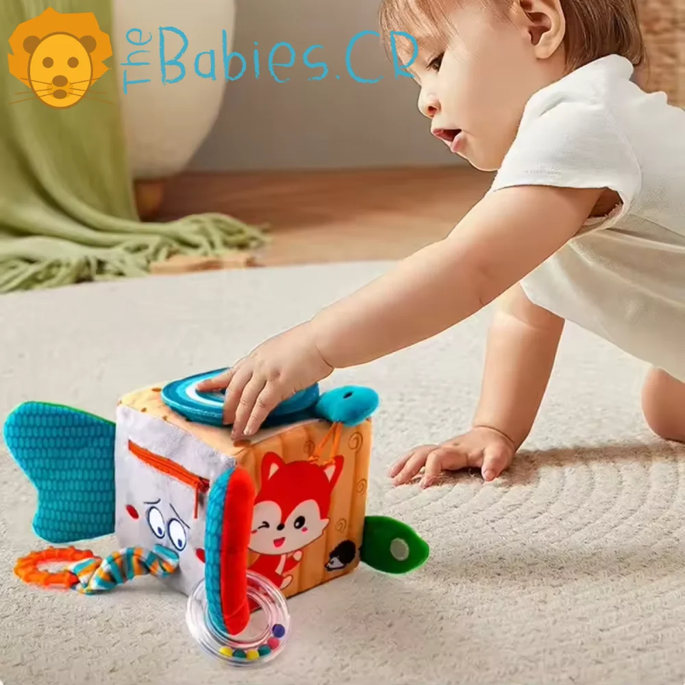 Cubo Sensorial para Bebés en Costa Rica | Juguete Didáctico Suave 3+ Meses - Imagen 7