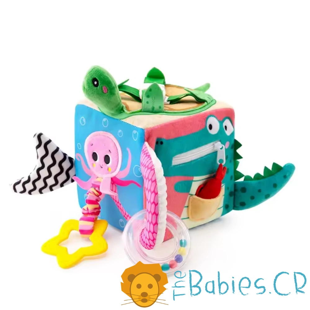 Cubo Sensorial para Bebés en Costa Rica | Juguete Didáctico Suave 3+ Meses