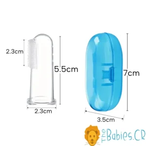 Cepillo dental tipo dedal para bebé de silicona libre de BPA