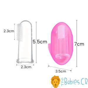 Cepillo dental tipo dedal para bebé de silicona libre de BPA