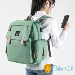 Pañalera Le Queen tipo mochila para bebé con cambiador portátil y correas para coche