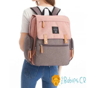Pañalera Le Queen tipo mochila para bebé con cambiador portátil y correas para coche