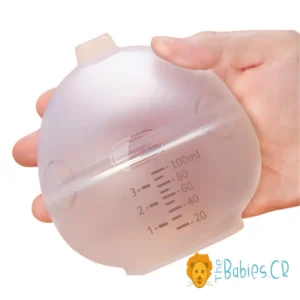 Recolector de leche materna con tapón superior y base estable