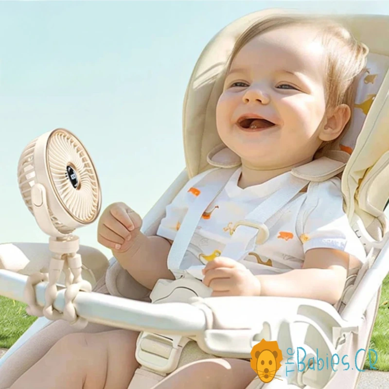 Ventilador para cochecito de bebé con patas flexibles