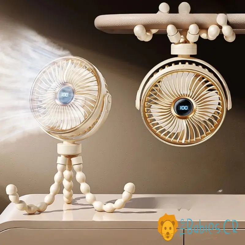 Ventilador para cochecito de bebé con patas flexibles