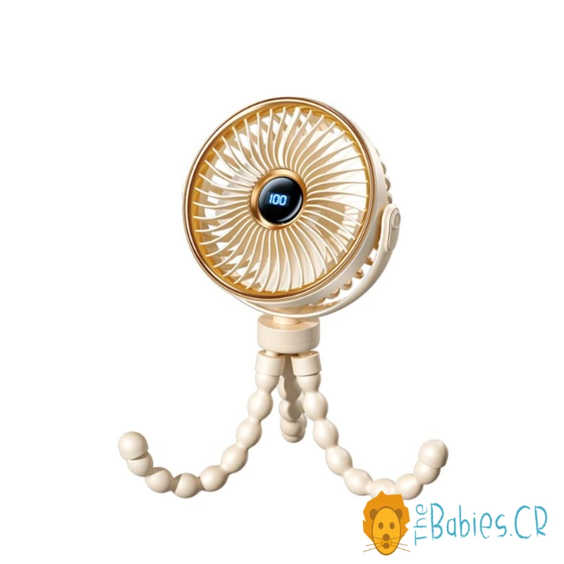 Ventilador para cochecito de bebé con patas flexibles